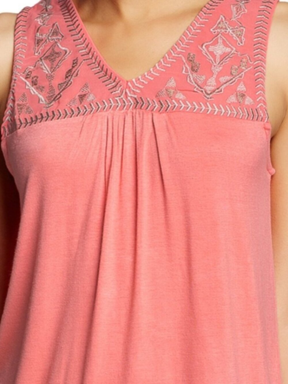 Simply Irresistible Lightweight Embroidered Slip Blouse Soft Pink Size Medium